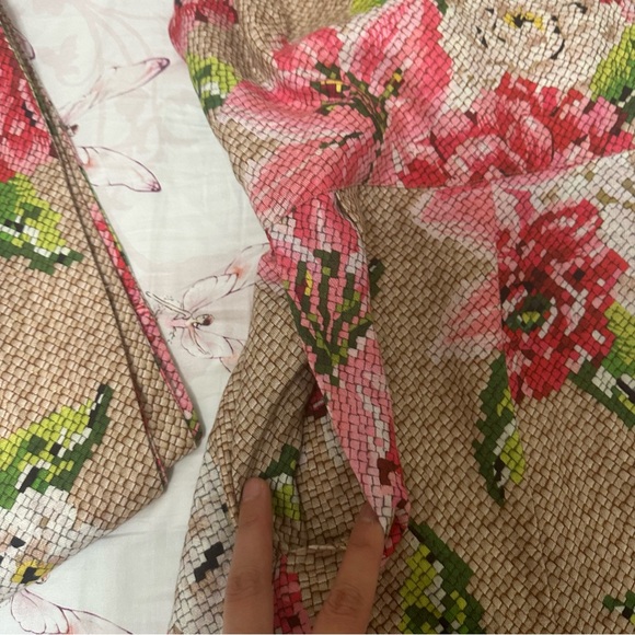 NWOT FARM Rio Womens Floral Open Crossed Back Strap Frills Romper - S - Picture 8 of 16